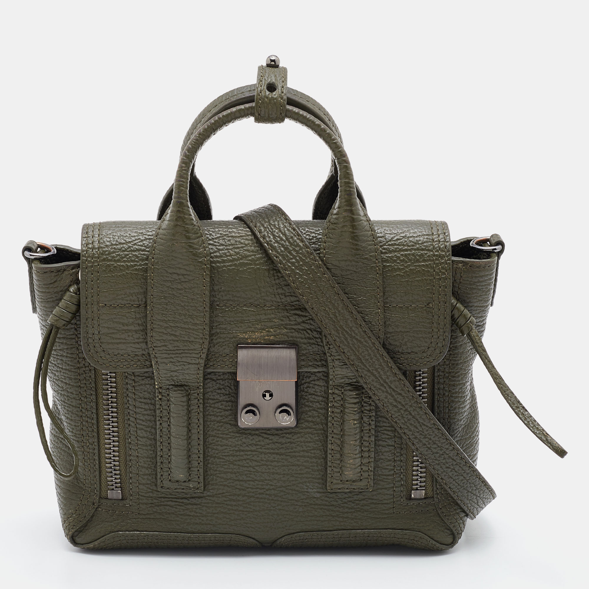 3.1 Phillip Lim Green Leather Mini Pashli Satchel